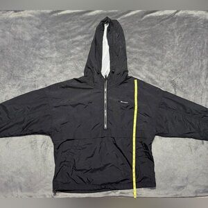 Champion Men's Windbreaker Nylon Jacket SIZE LARGE Black
